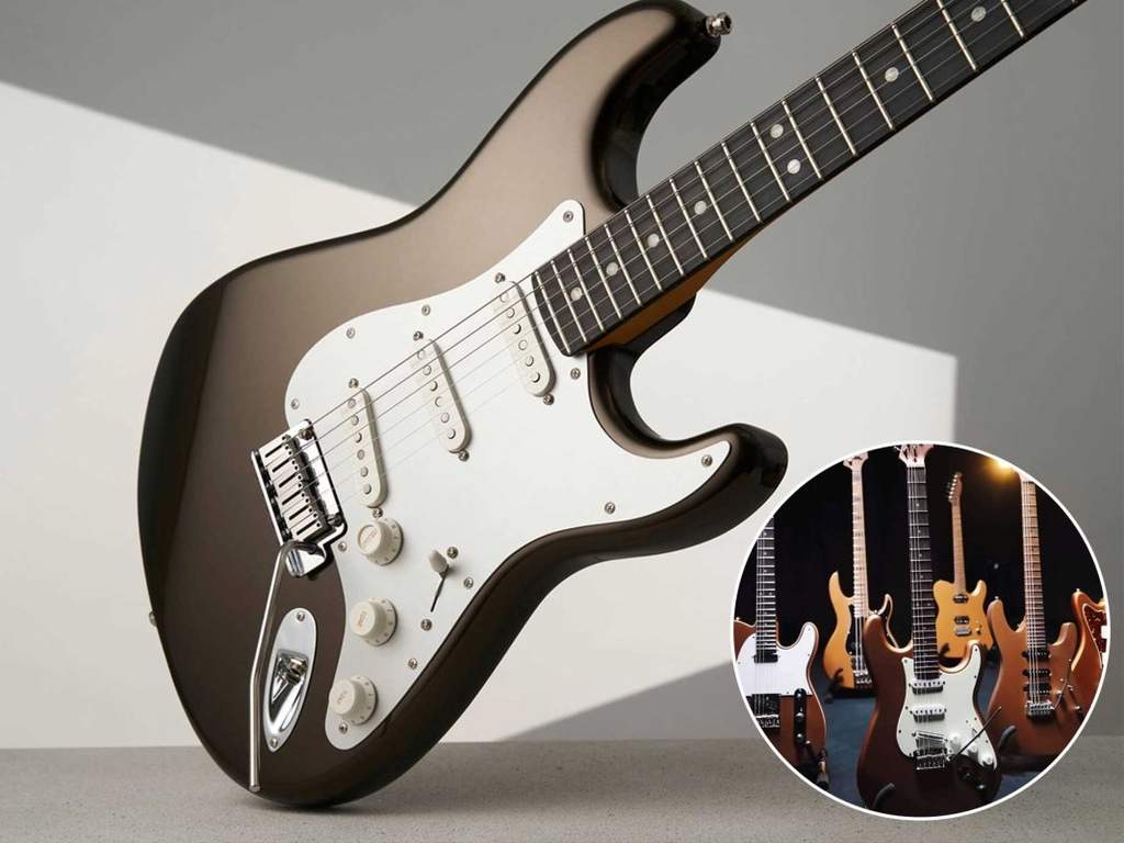 Gitar legendaris Fender Stratocaster dengan desain bodi ikonik yang kini tengah menjadi pusat sengketa hukum.